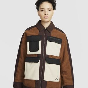 Nike Air Jordan Cozy Full Zip Wool Sportswear Jacket Womens